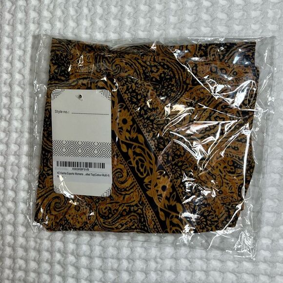 Crop Top Womens OS Gold Summer Beach Sleeveless Tank Top Shirts Halter V Neck A1 - Picture 2 of 8